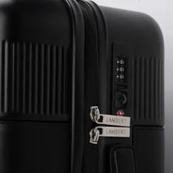 Ensemble voyage - Grande valise d'enregistrement + moyenne valise d'enregistrement + Valise de cabine noir