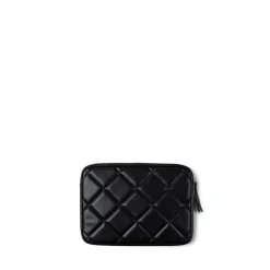 La Juliette - Pochette d’ordinateur matelassée en cuir vegan noire (13 pouces)