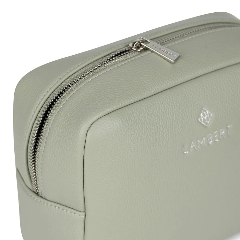 La Zoe - Trousse en cuir vegan sage