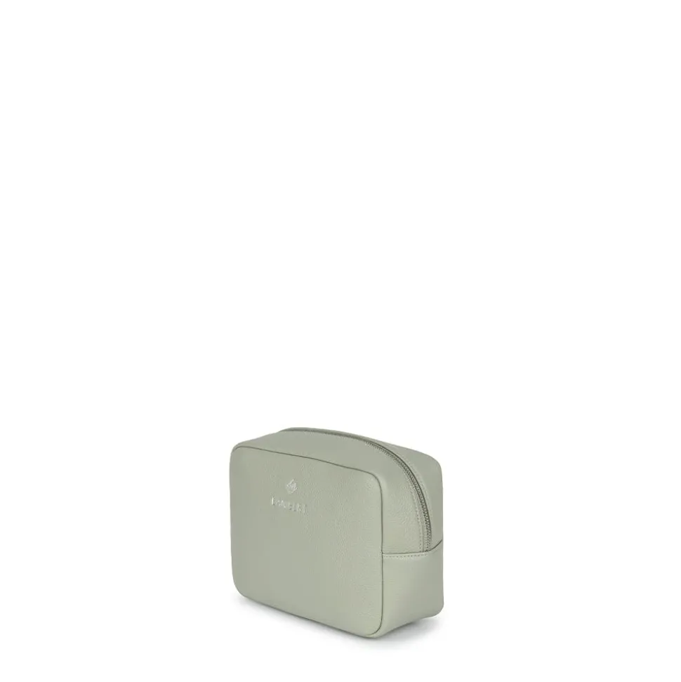 La Zoe - Trousse en cuir vegan sage