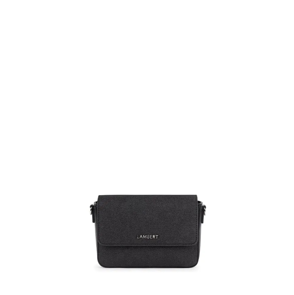 Le Aimee - Sac à main 2-en-1 en cuir vegan noir brillant