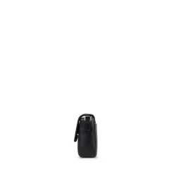 Le Aimee - Sac à main 2-en-1 en cuir vegan noir brillant
