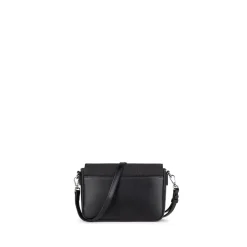 Le Aimee - Sac à main 2-en-1 en cuir vegan noir brillant