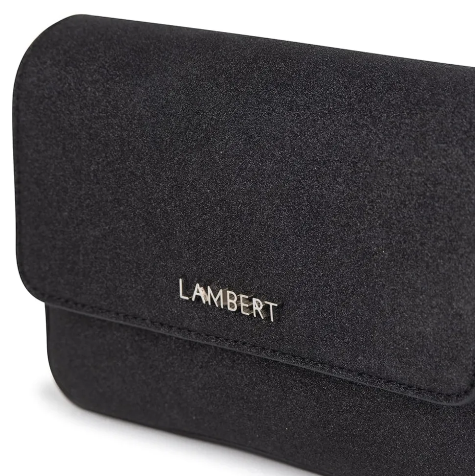 Le Aimee - Sac à main 2-en-1 en cuir vegan noir brillant