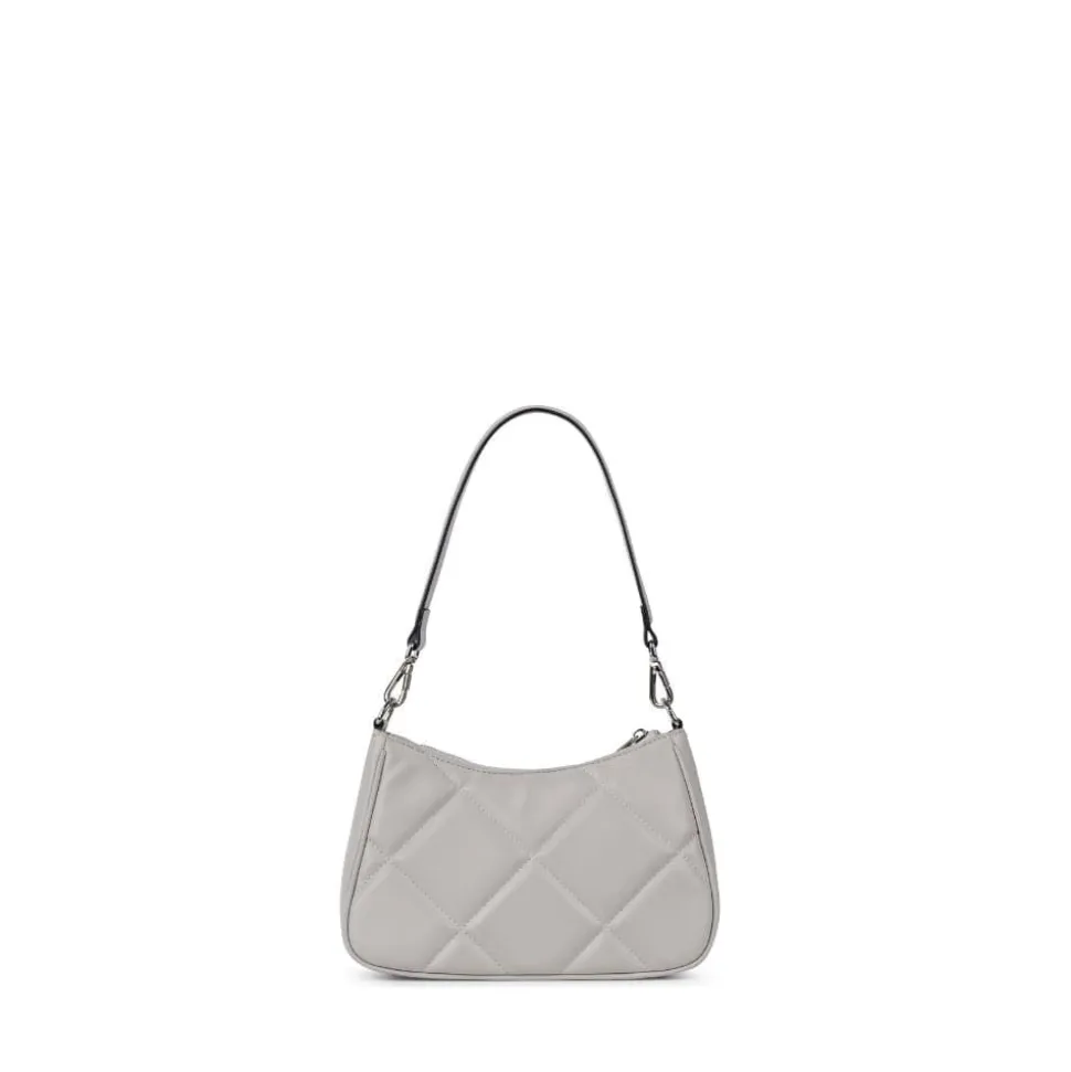 Le Andy - Sac à main 3-en-1 matelassé en cuir vegan granite