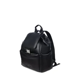 Le Averi - Sac à dos en cuir vegan recyclé puffy noir