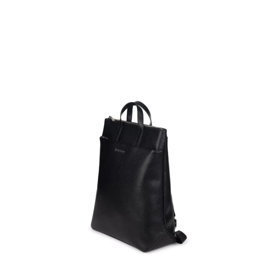 Le Billie - Sac à dos en cuir vegan noir recyclé
