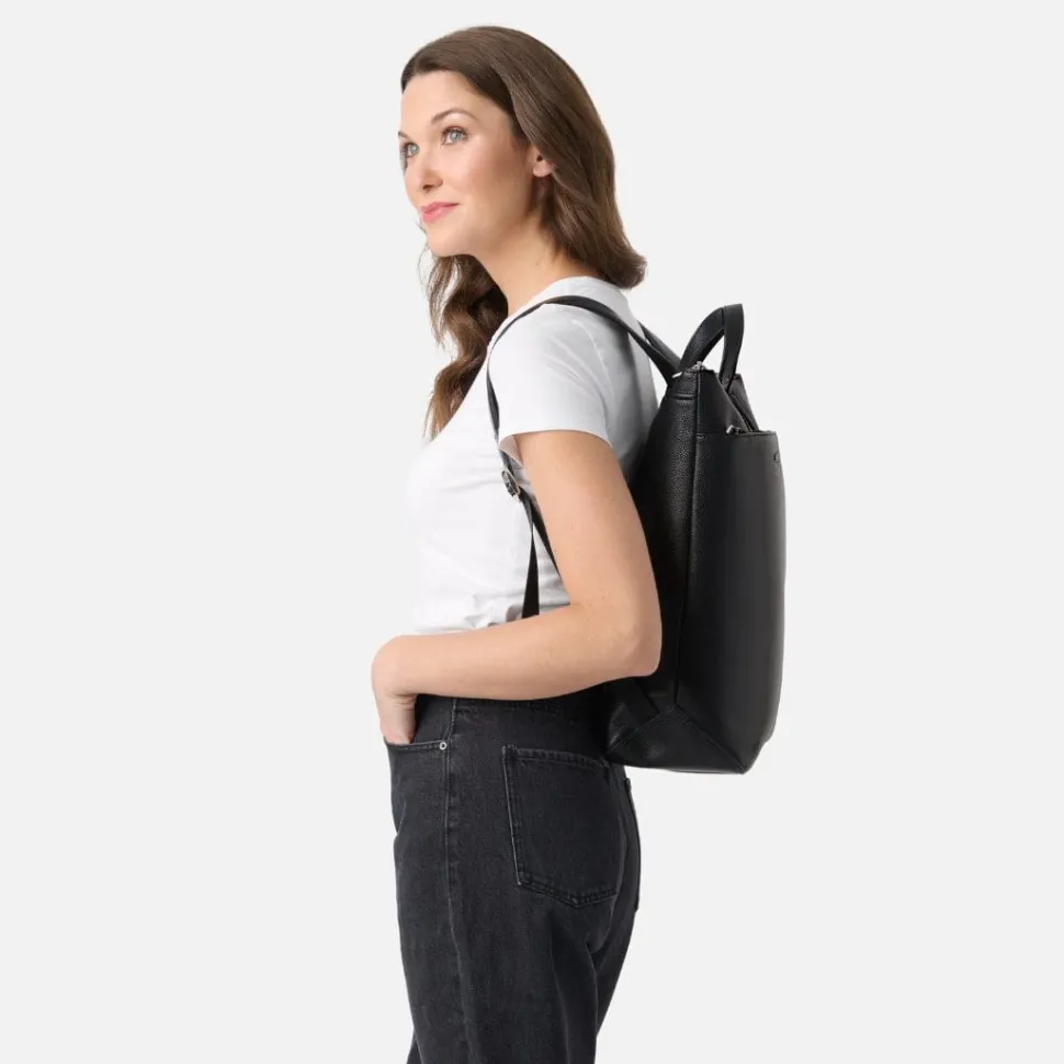 Le Billie - Sac à dos en cuir vegan noir recyclé