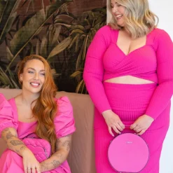 Le Cailli - Sac à main coeur 2-en-1 en cuir vegan wildrose