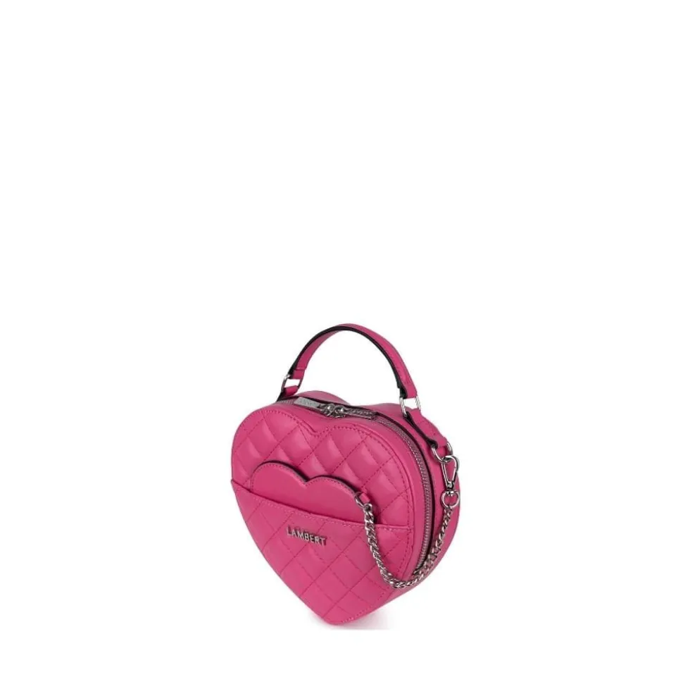 Le Cailli - Sac à main coeur 2-en-1 en cuir vegan wildrose