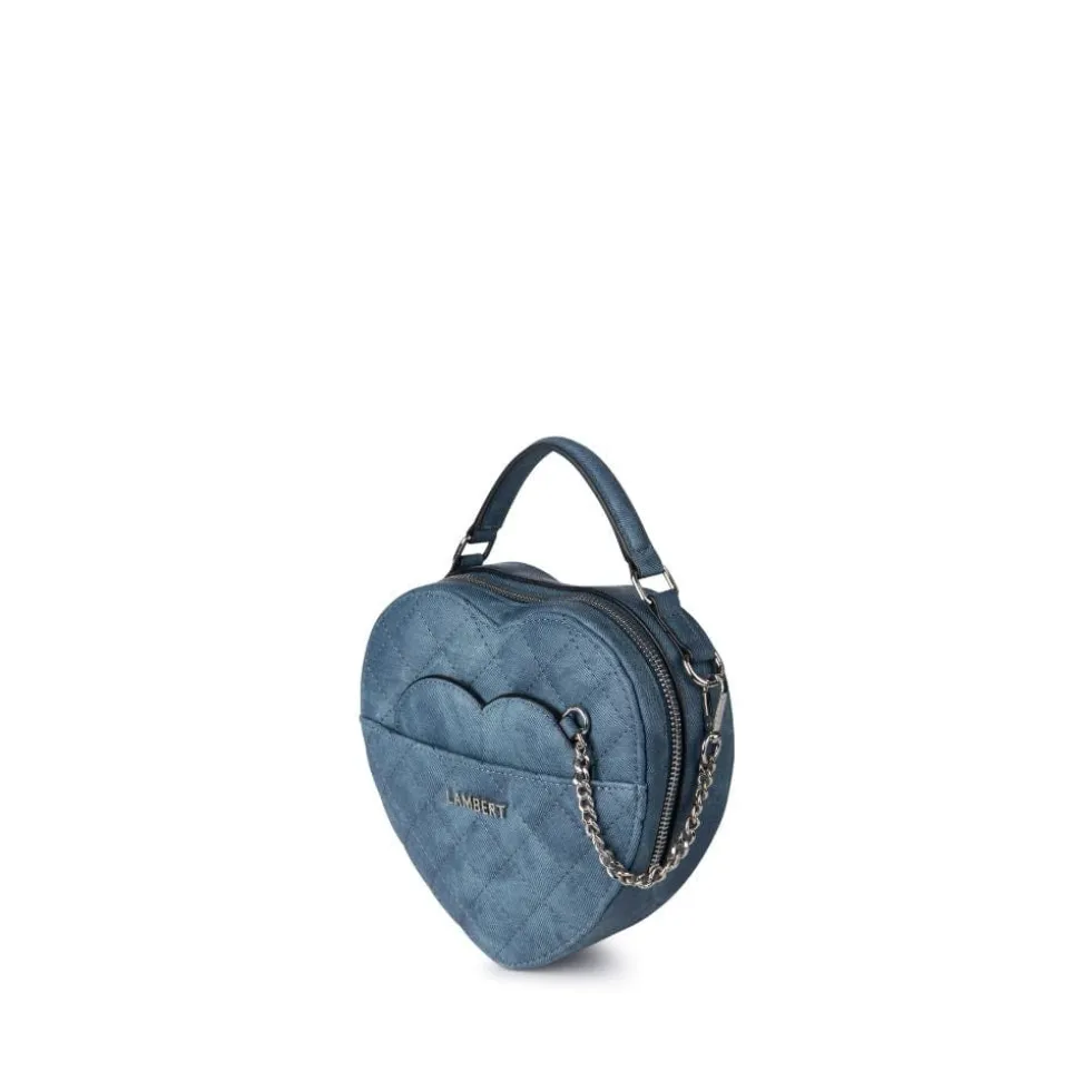 Le Cailli - Sac à main coeur 2-en-1 en cuir vegan denim