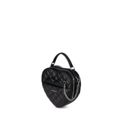 Le Cailli - Sac à main coeur 2-en-1 en cuir vegan noir