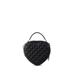 Le Cailli - Sac à main coeur 2-en-1 en cuir vegan noir