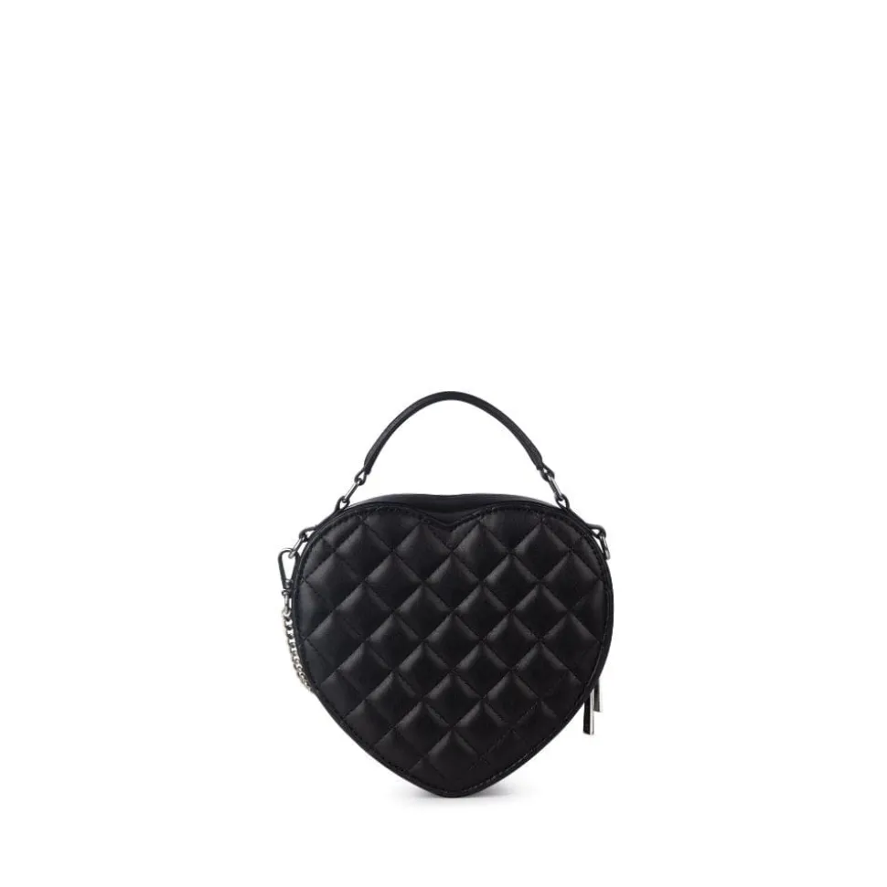 Le Cailli - Sac à main coeur 2-en-1 en cuir vegan noir