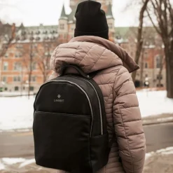 Le Charlotte - Sac à dos en cuir vegan noir