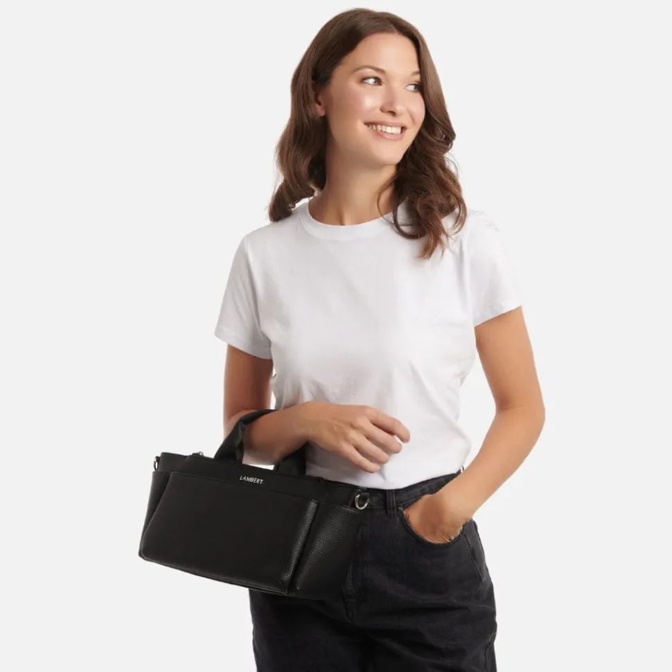 Le Daisy - Console de poussette en cuir vegan noir
