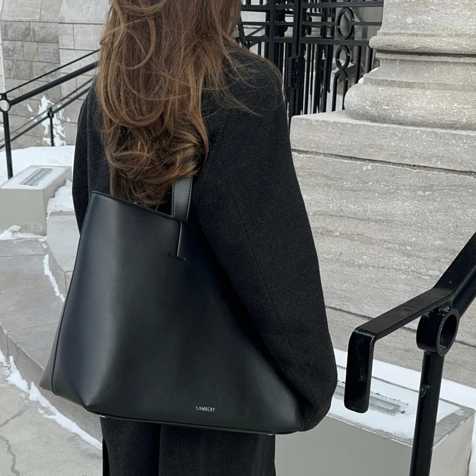 Le Danyka - Sac fourre-tout en cuir vegan noir