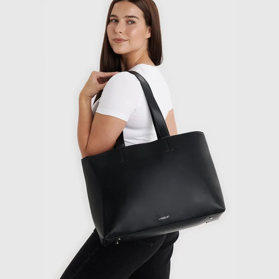Le Danyka - Sac fourre-tout en cuir vegan noir