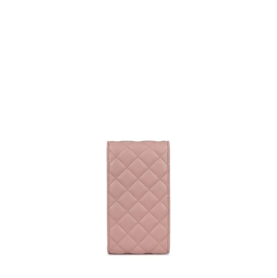 Le Delilah - Étui de téléphone à bandoulière en cuir vegan mystic pink