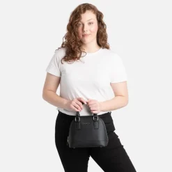 Le Heidi - Sac à main 2-en-1 en cuir vegan noir