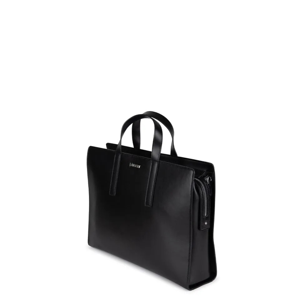 Le Helia - Malette 2-en-1 en cuir vegan recyclé noir