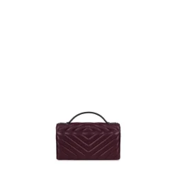 Le Jamie - Sac à main 2-en-1 en cuir vegan deep orchid