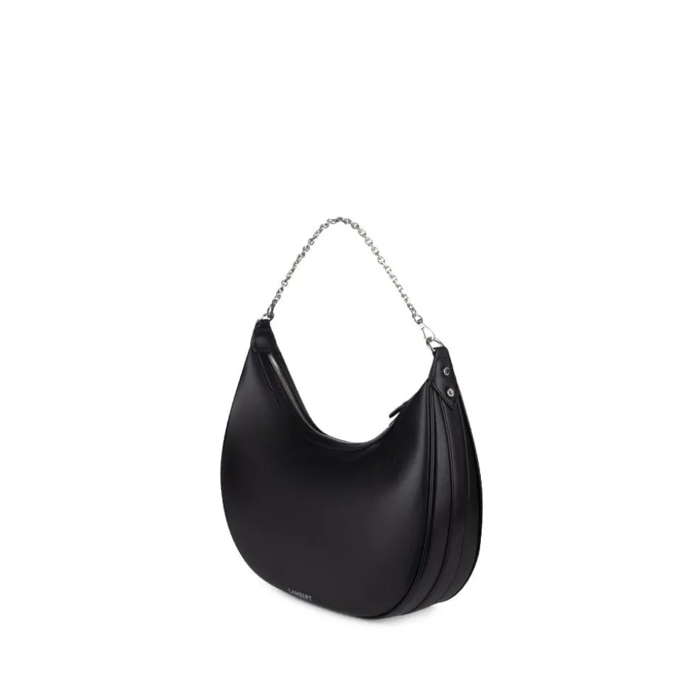 Le Jenny - Sac à main hobo en cuir vegan noir