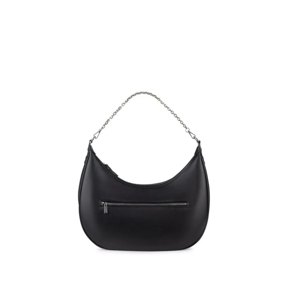 Le Jenny - Sac à main hobo en cuir vegan noir