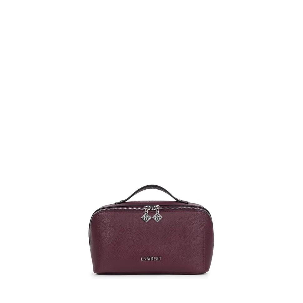 Le Jolie - Trousse à maquillage en cuir vegan cabernet
