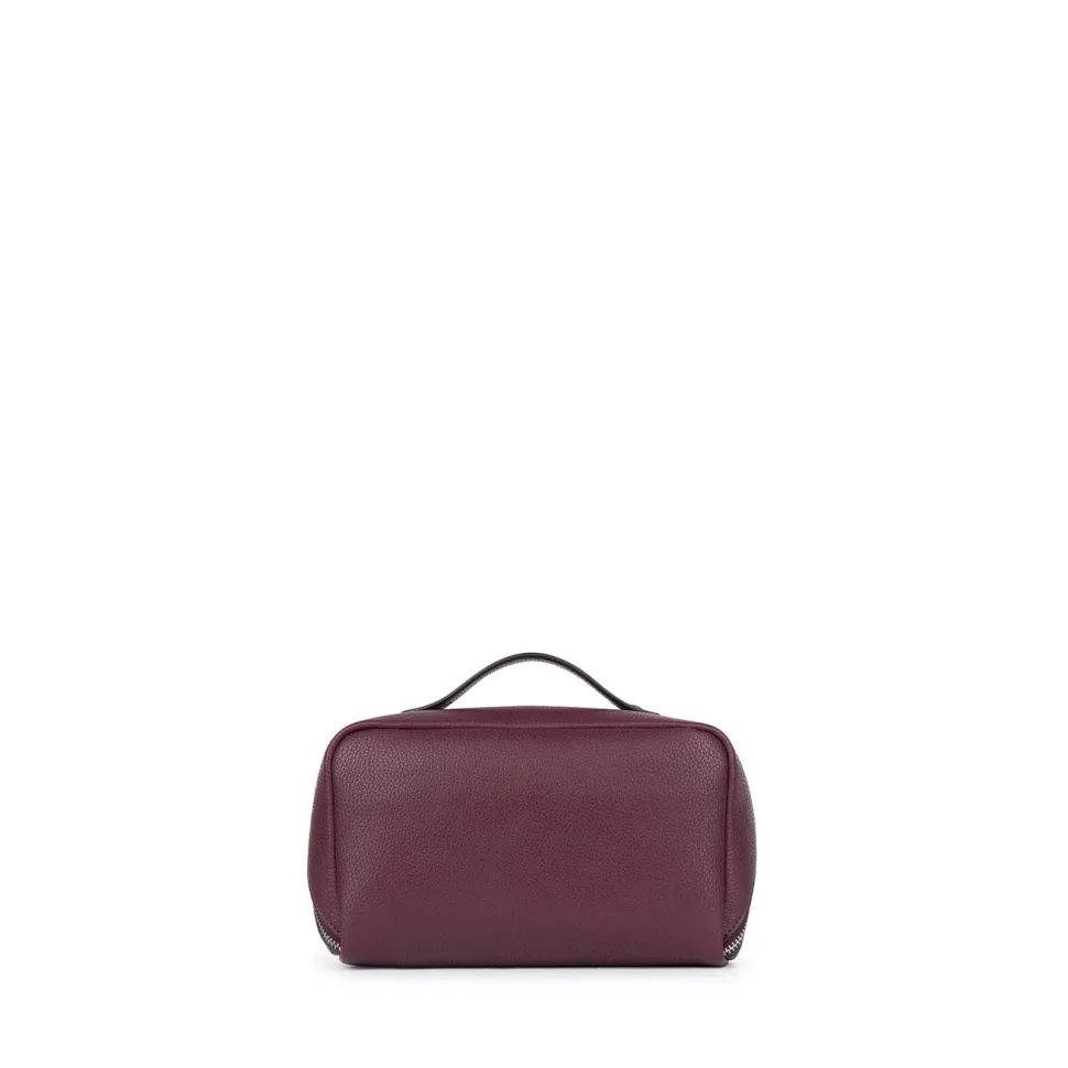 Le Jolie - Trousse à maquillage en cuir vegan cabernet