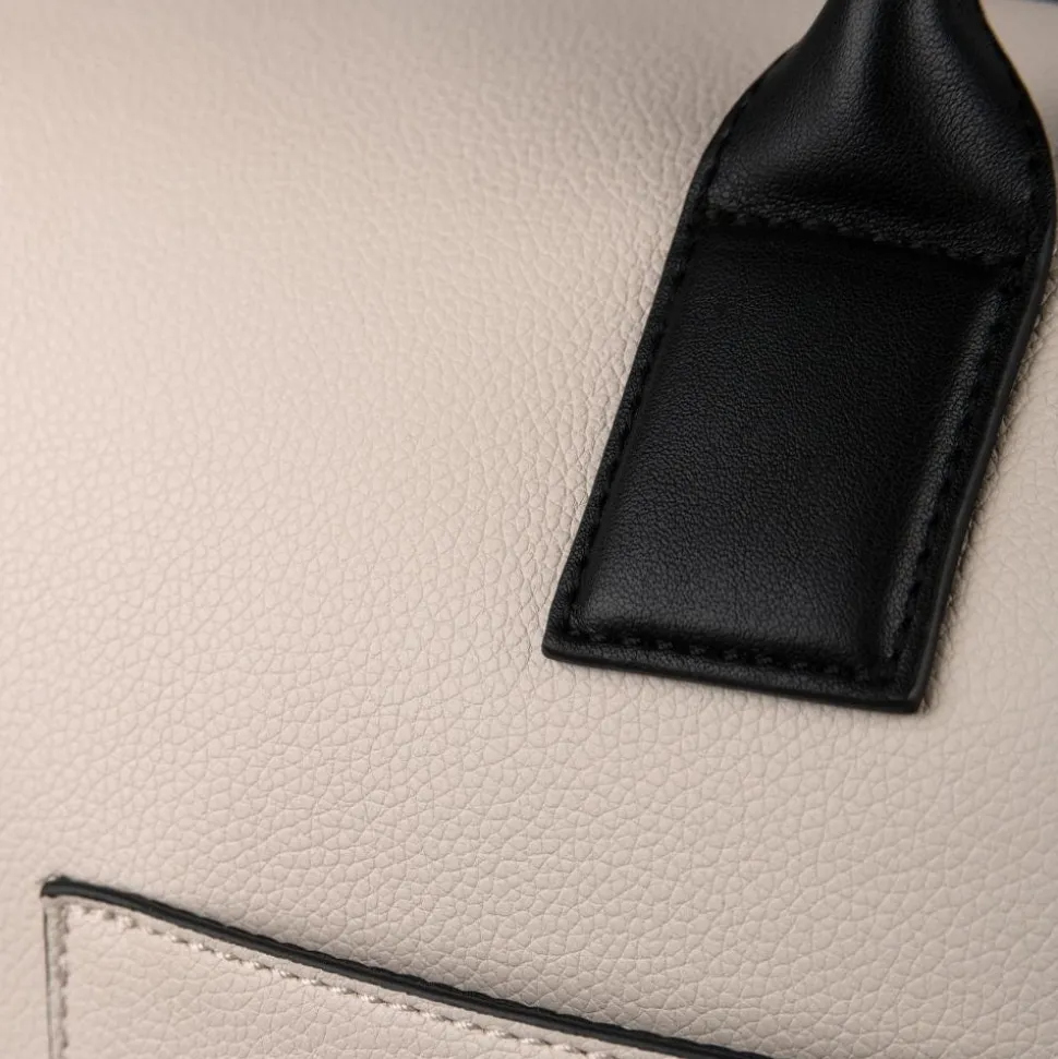 Le June - Sac de voyage fourre-tout en cuir vegan oyster mix