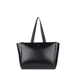 Le Kaia - Sac fourre-tout en cuir vegan noir recyclé