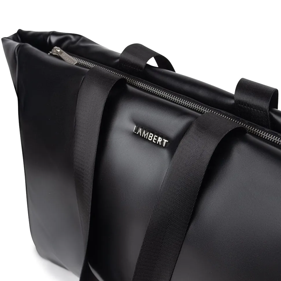 Le Kaia - Sac fourre-tout en cuir vegan noir recyclé
