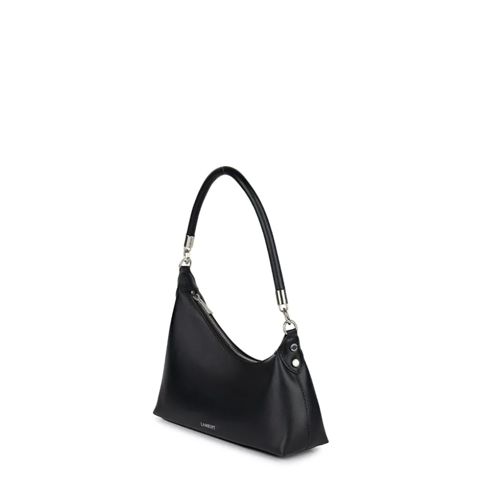 Le Kelsie - Sac à main asymétrique 2-en-1 en cuir vegan noir