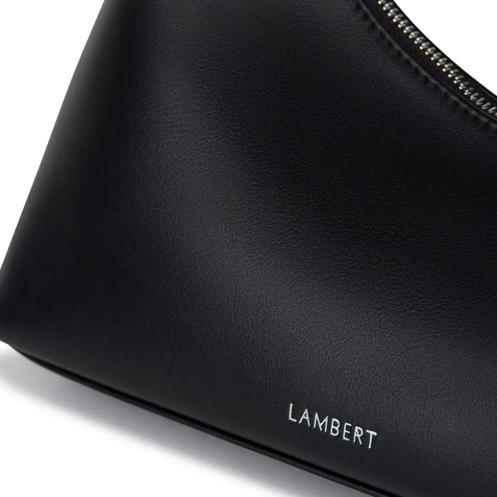 Le Kelsie - Sac à main asymétrique 2-en-1 en cuir vegan noir