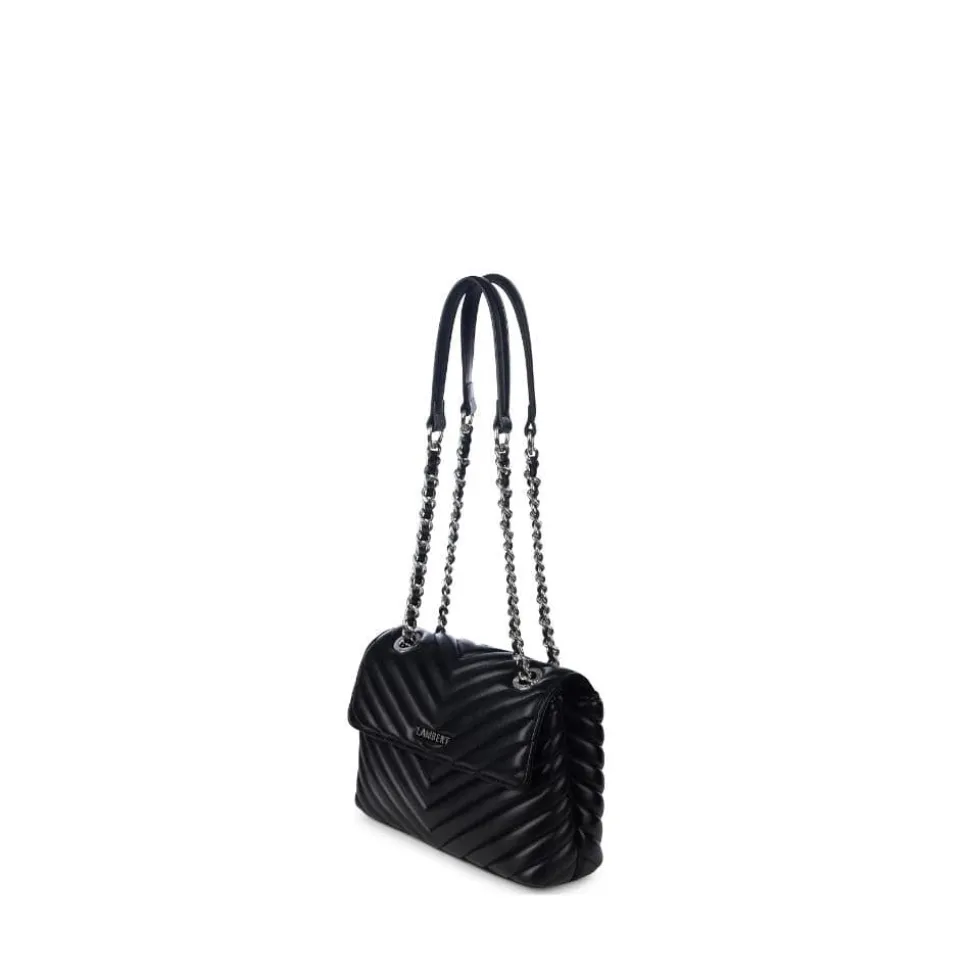 Le Madelyn - Sac à main 2-en-1 en cuir vegan noir