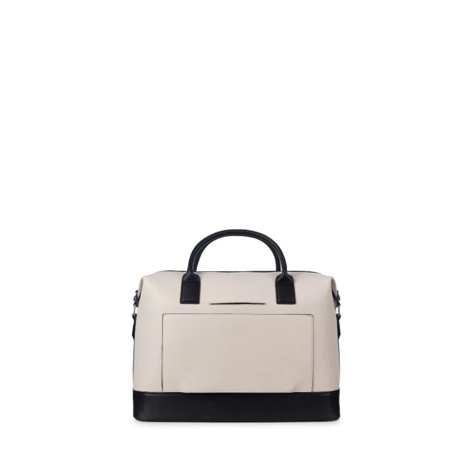 Le Mae - Petit sac de voyage en cuir vegan oyster
