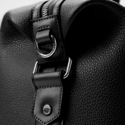 Le Mae - Petit sac de voyage en cuir vegan noir