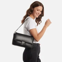 Le Mallow - Sac à main 2-en-1 en cuir vegan noir