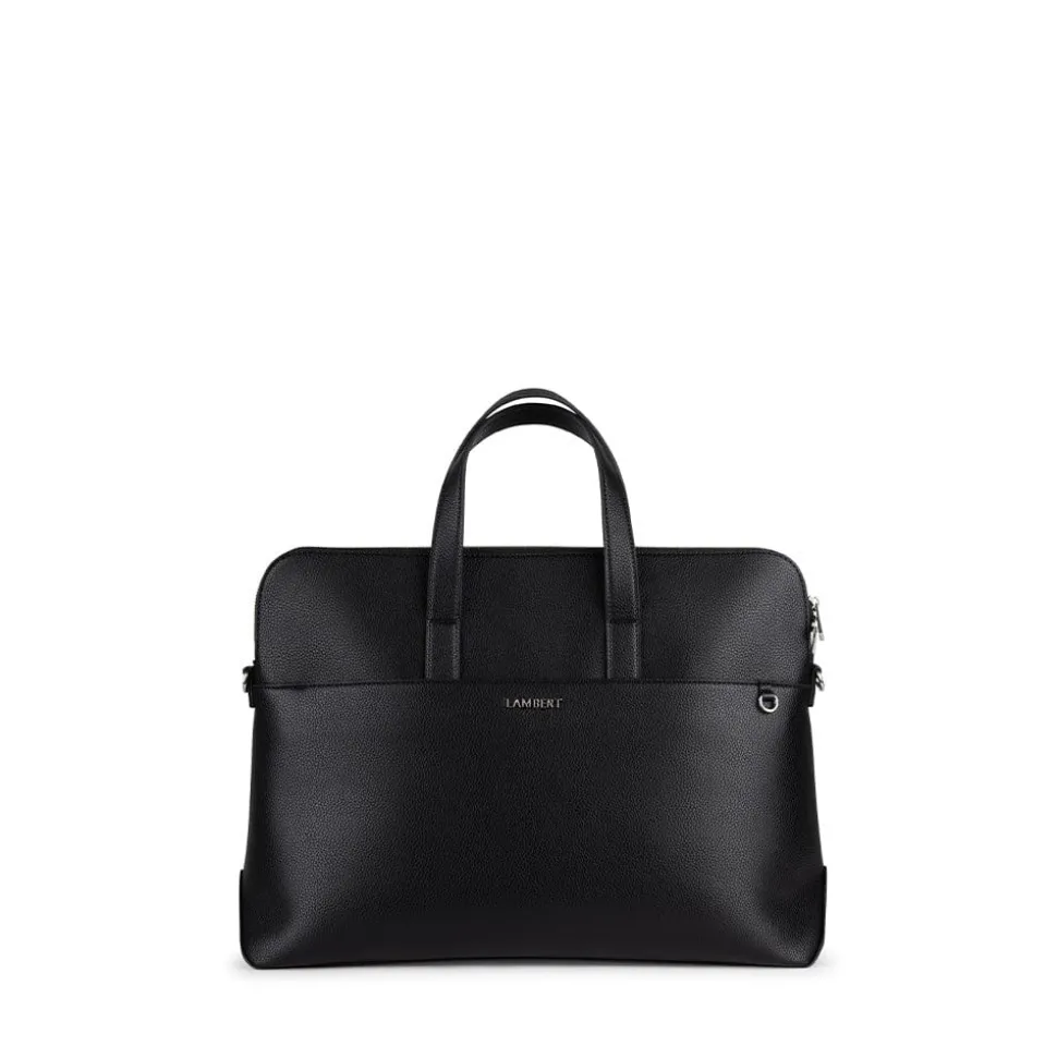 Le Malorie - Mallette 2-en-1 en cuir vegan noir recyclé