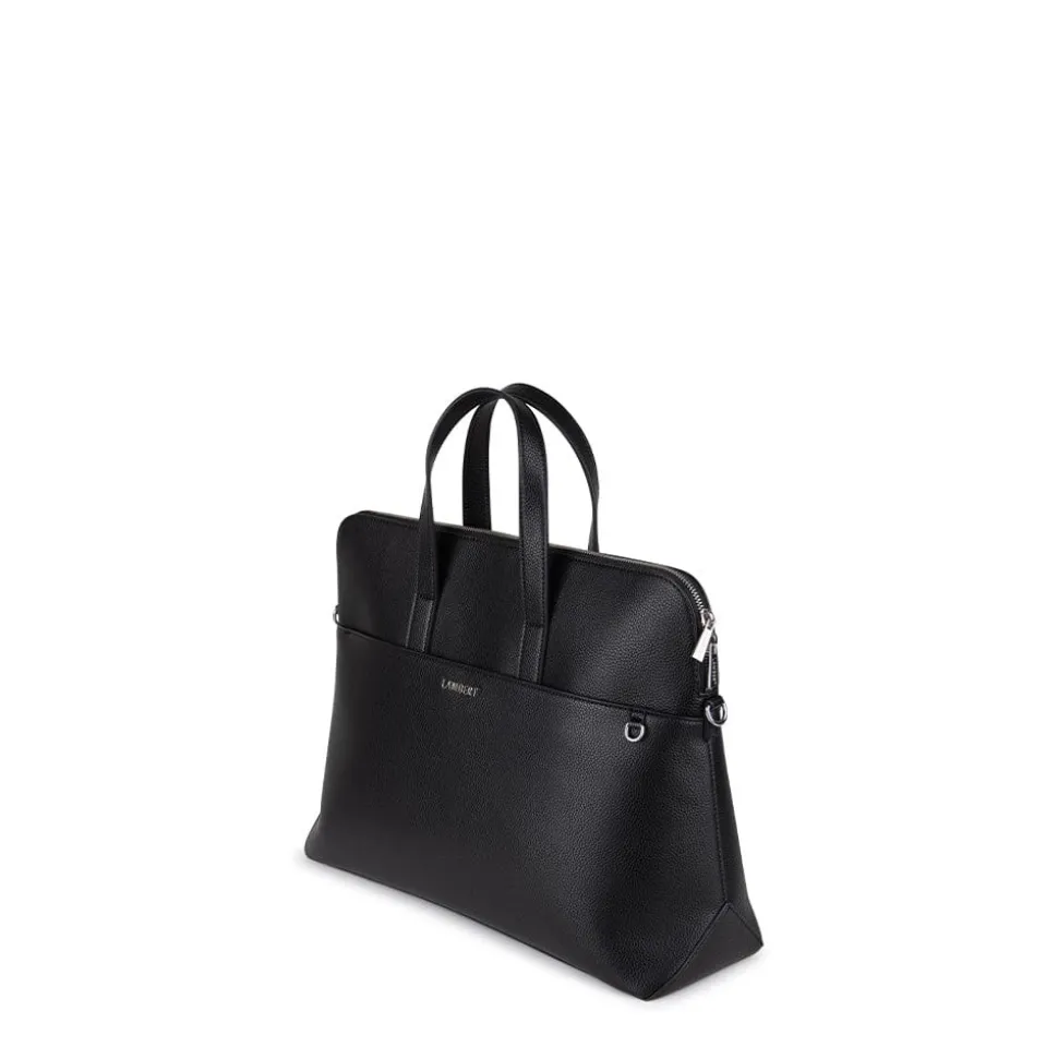 Le Malorie - Mallette 2-en-1 en cuir vegan noir recyclé