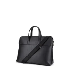 Le Malorie - Mallette 2-en-1 en cuir vegan noir recyclé