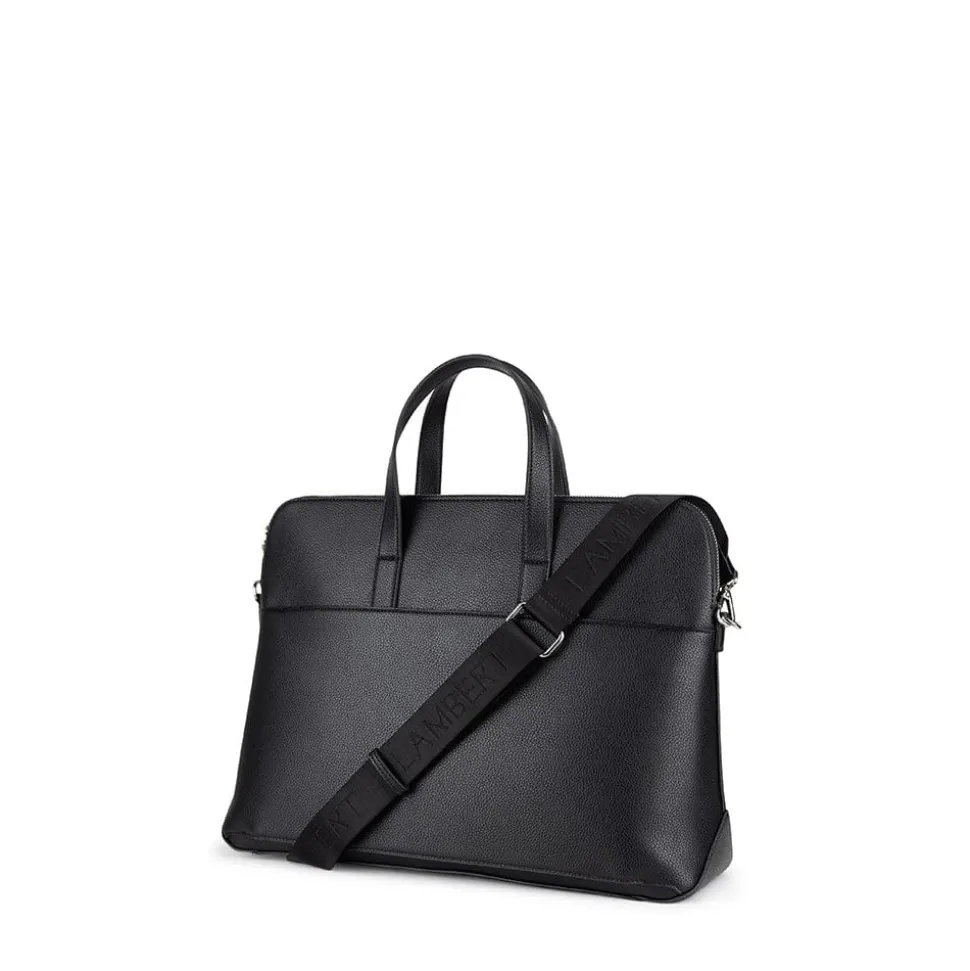 Le Malorie - Mallette 2-en-1 en cuir vegan noir recyclé