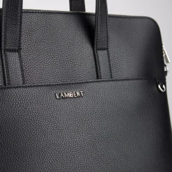 Le Malorie - Mallette 2-en-1 en cuir vegan noir recyclé