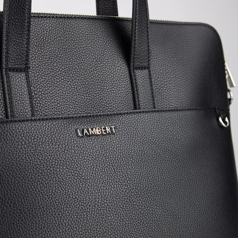 Le Malorie - Mallette 2-en-1 en cuir vegan noir recyclé