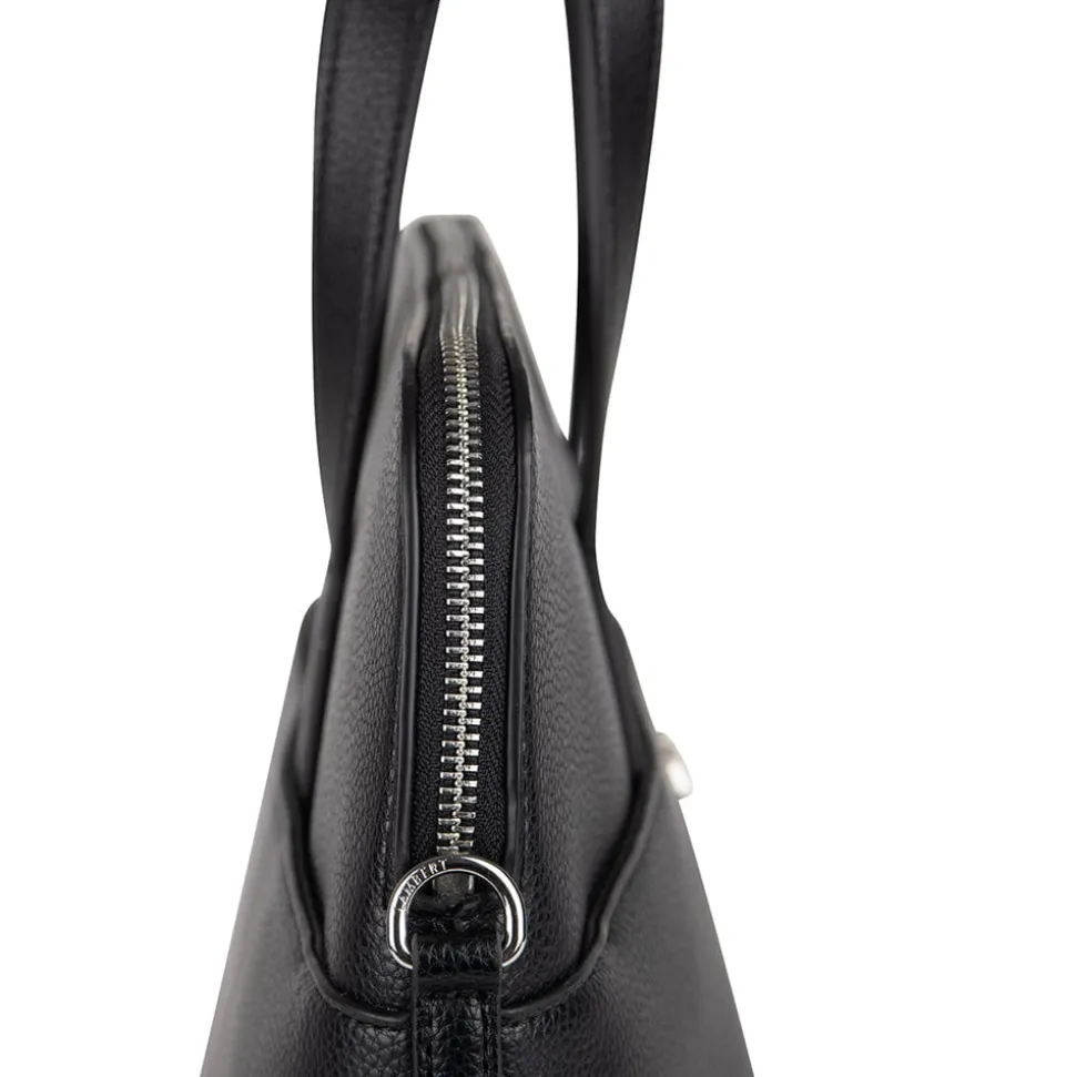 Le Malorie - Mallette 2-en-1 en cuir vegan noir recyclé