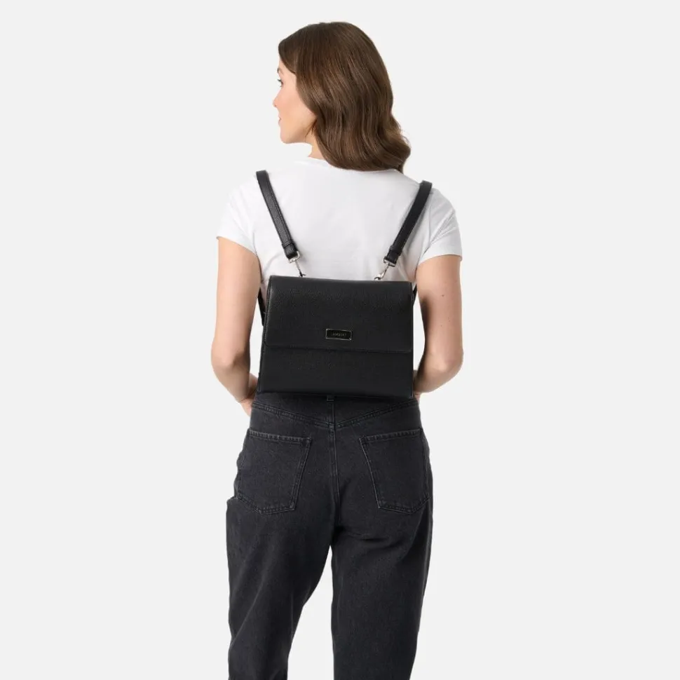 Le Marlene - Sac à main 3-en-1 en cuir vegan noir
