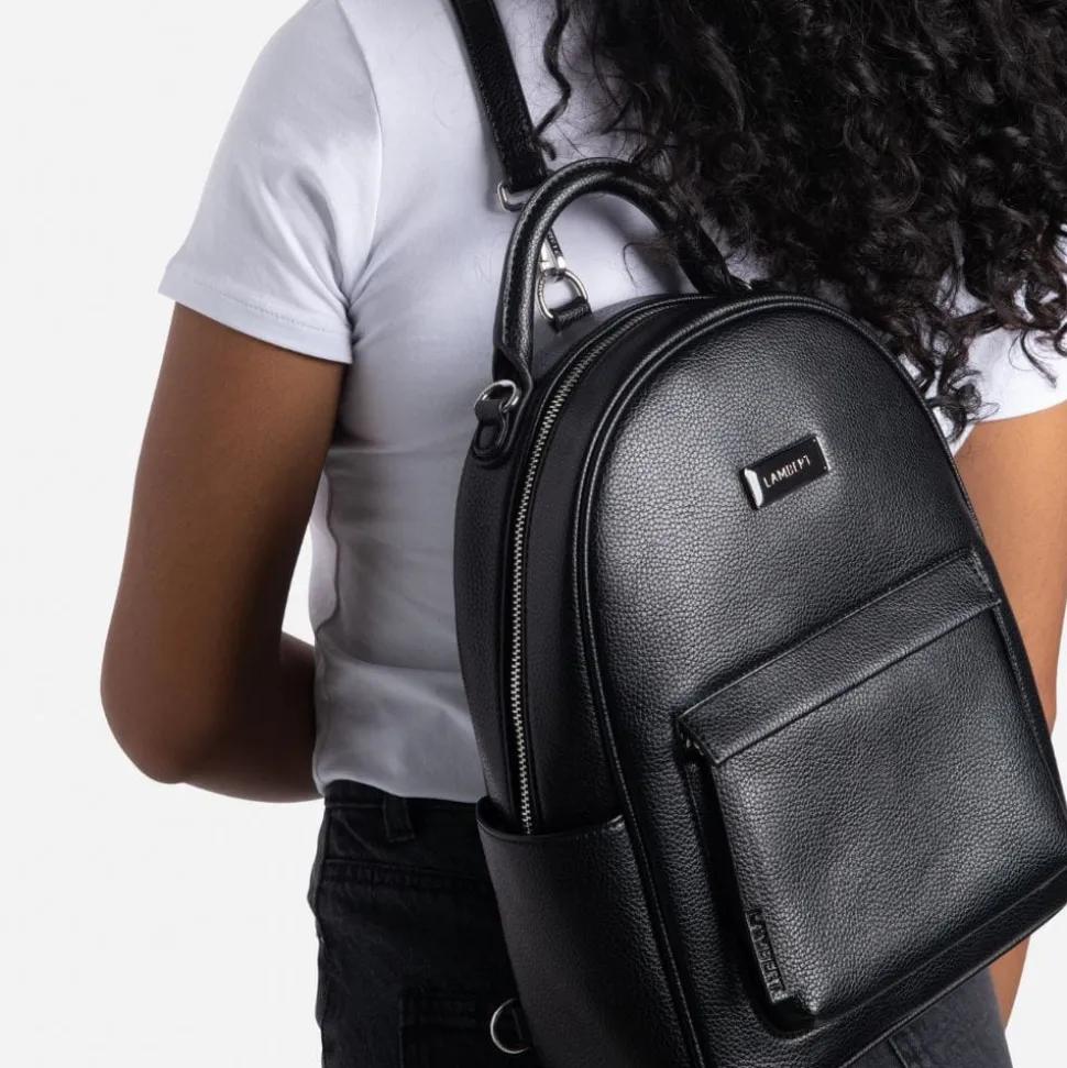 Le Maude - Sac à dos 3-en-1 en cuir vegan noir