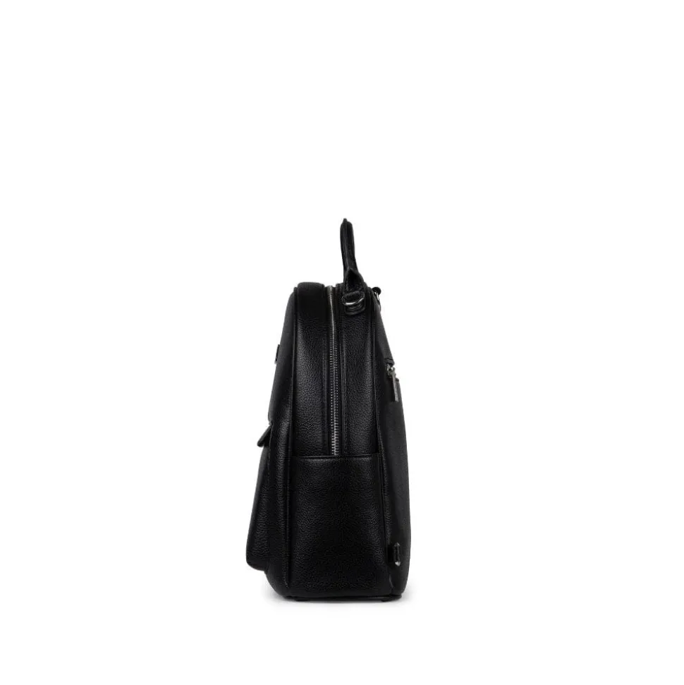 Le Maude - Sac à dos 3-en-1 en cuir vegan noir