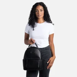 Le Maude - Sac à dos 3-en-1 en cuir vegan noir